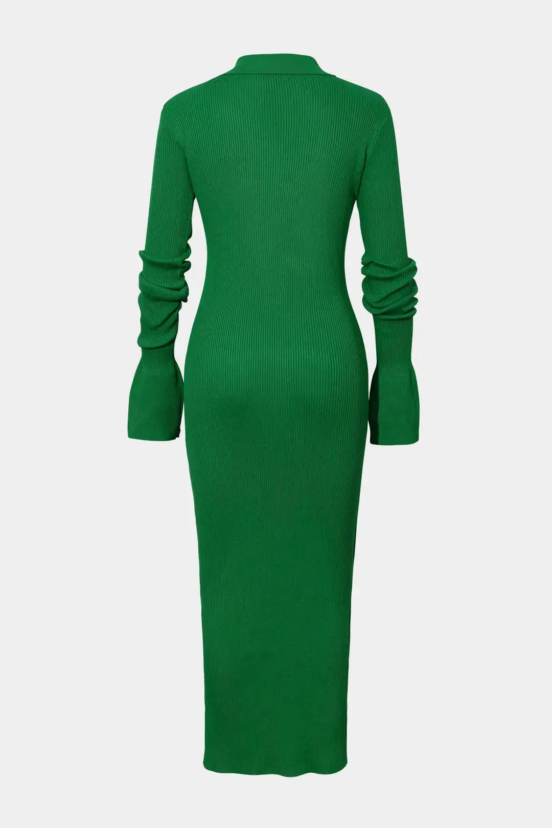 Drew - Casual Ribbed Button-Down Woman's Maxi Dress