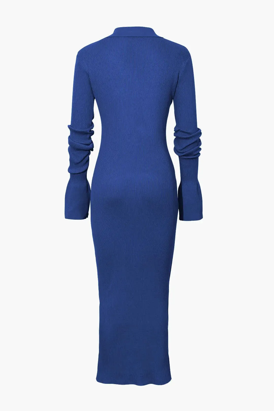 Drew - Casual Ribbed Button-Down Woman's Maxi Dress