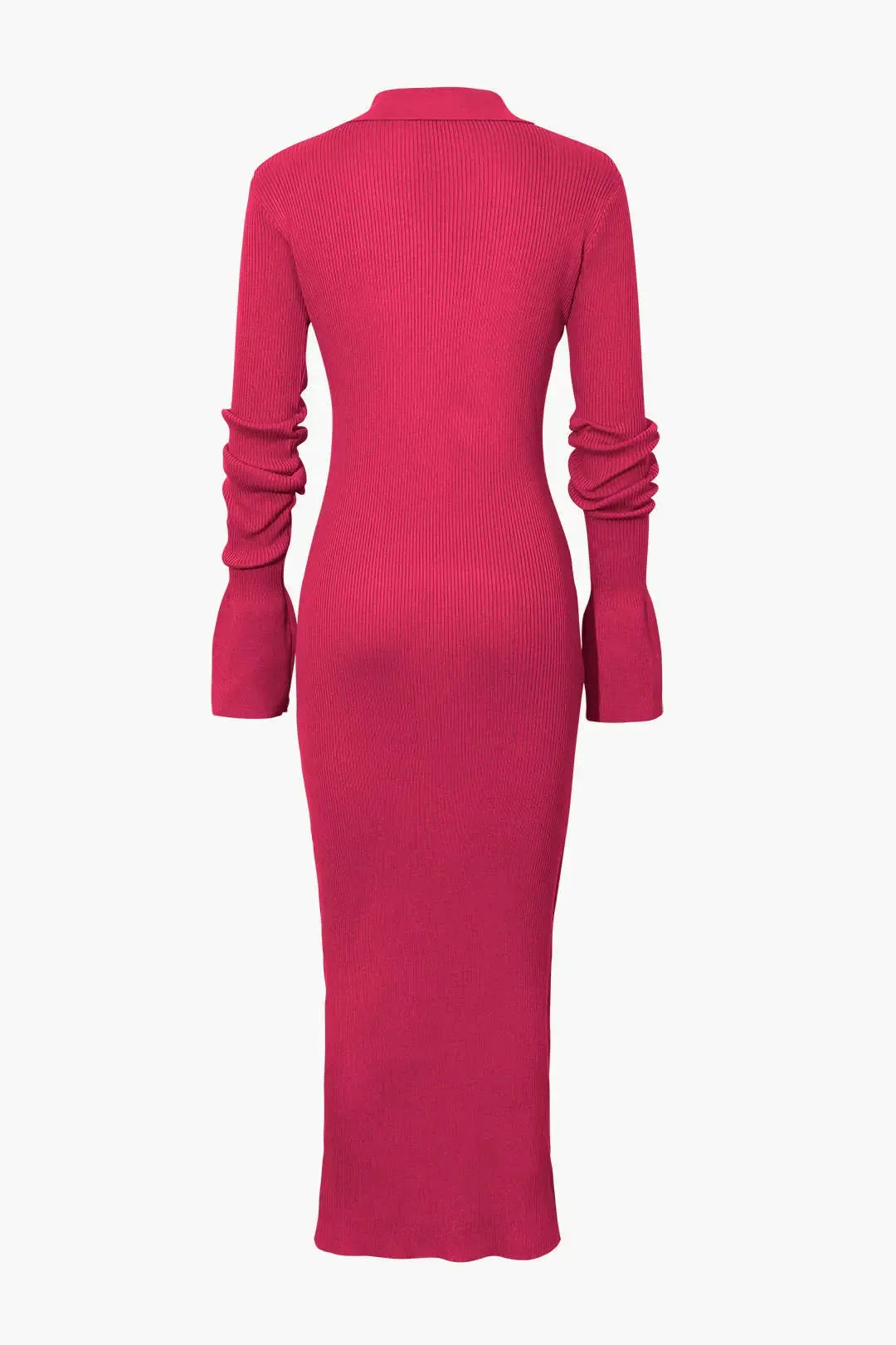 Drew - Casual Ribbed Button-Down Woman's Maxi Dress
