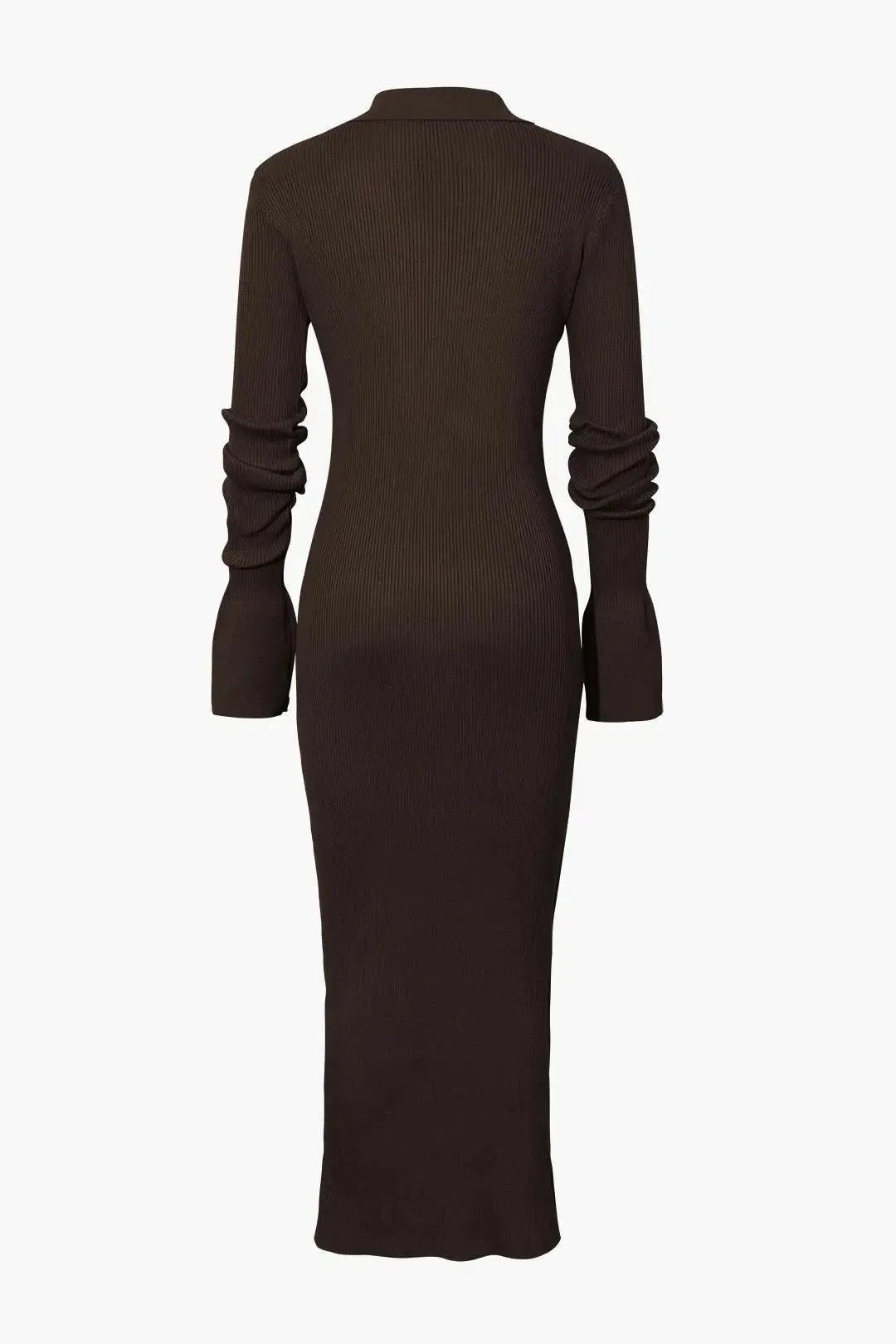 Drew - Casual Ribbed Button-Down Woman's Maxi Dress