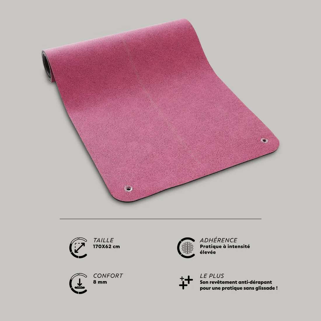 Durable Fitness Floor Mat Tonemat 500 - 170 cm x 62 cm x 8 mm - AOP