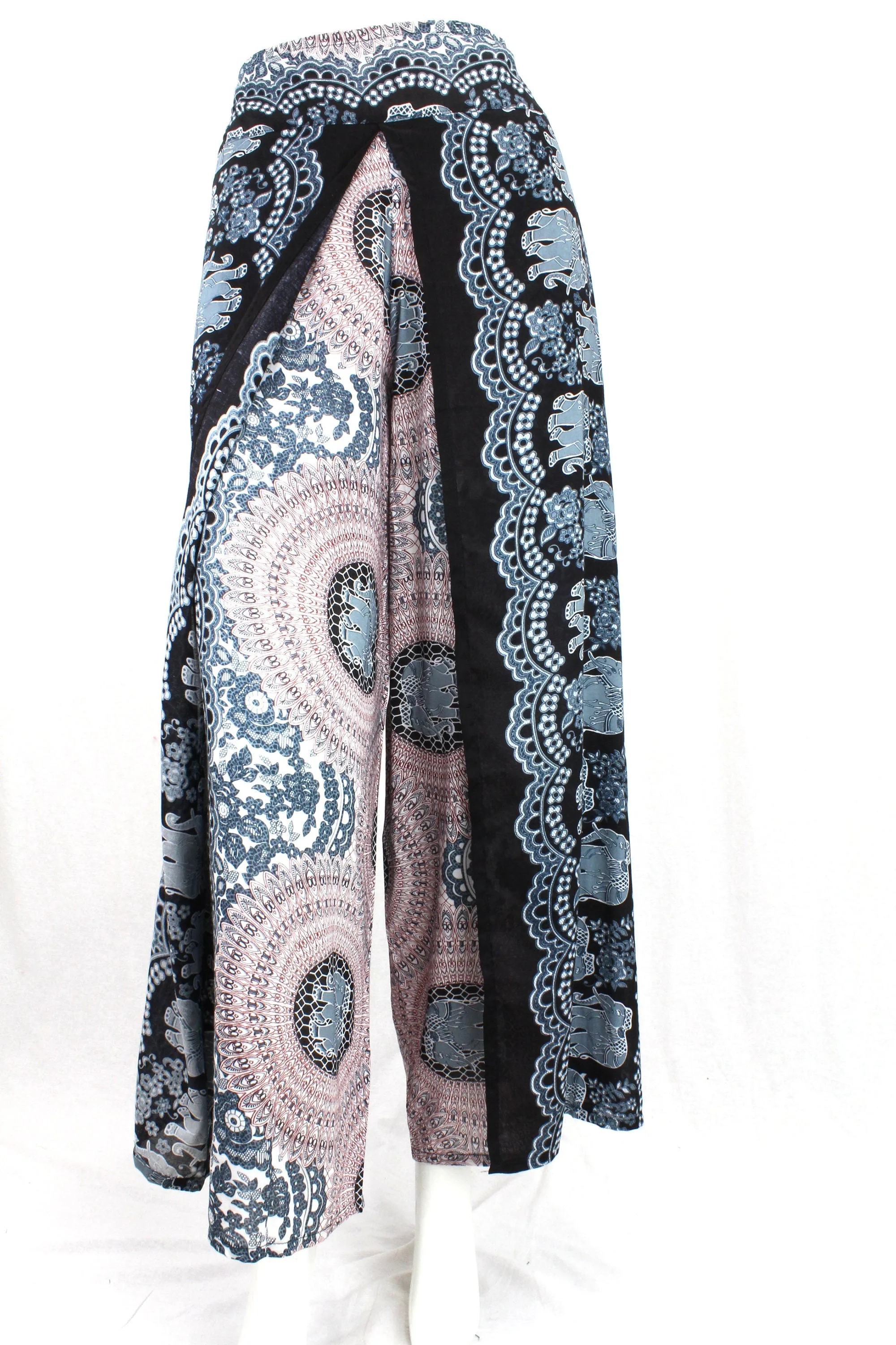Elephant Wrap pants /Boho pants/Beach hippie pants/vacation pants/Open Leg Pants/Harm Pants/ComfyPants/Festival/Boho/Women's Clothing/Wrap/