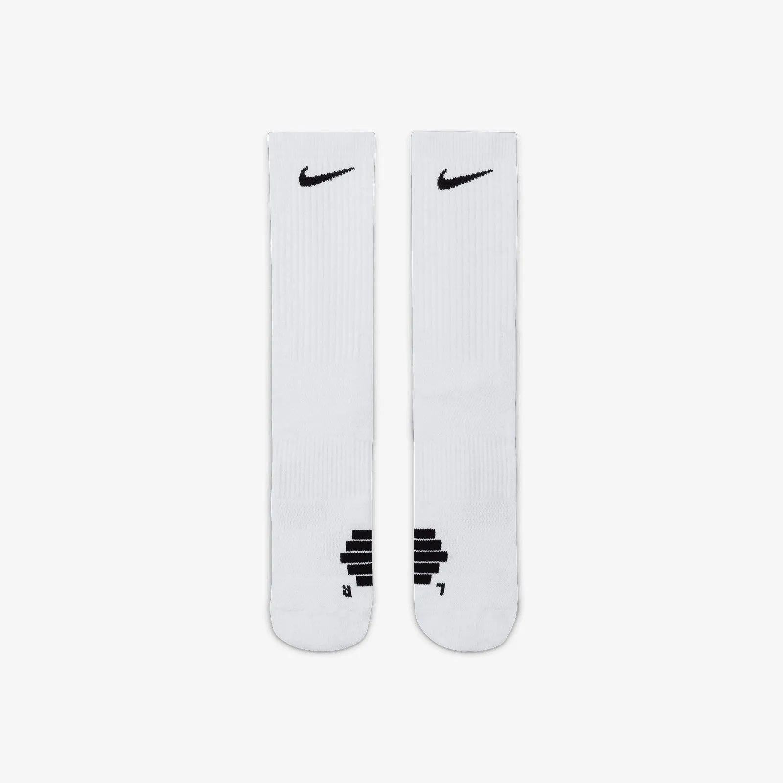 Elite Basketball Crew Socks - White/Black