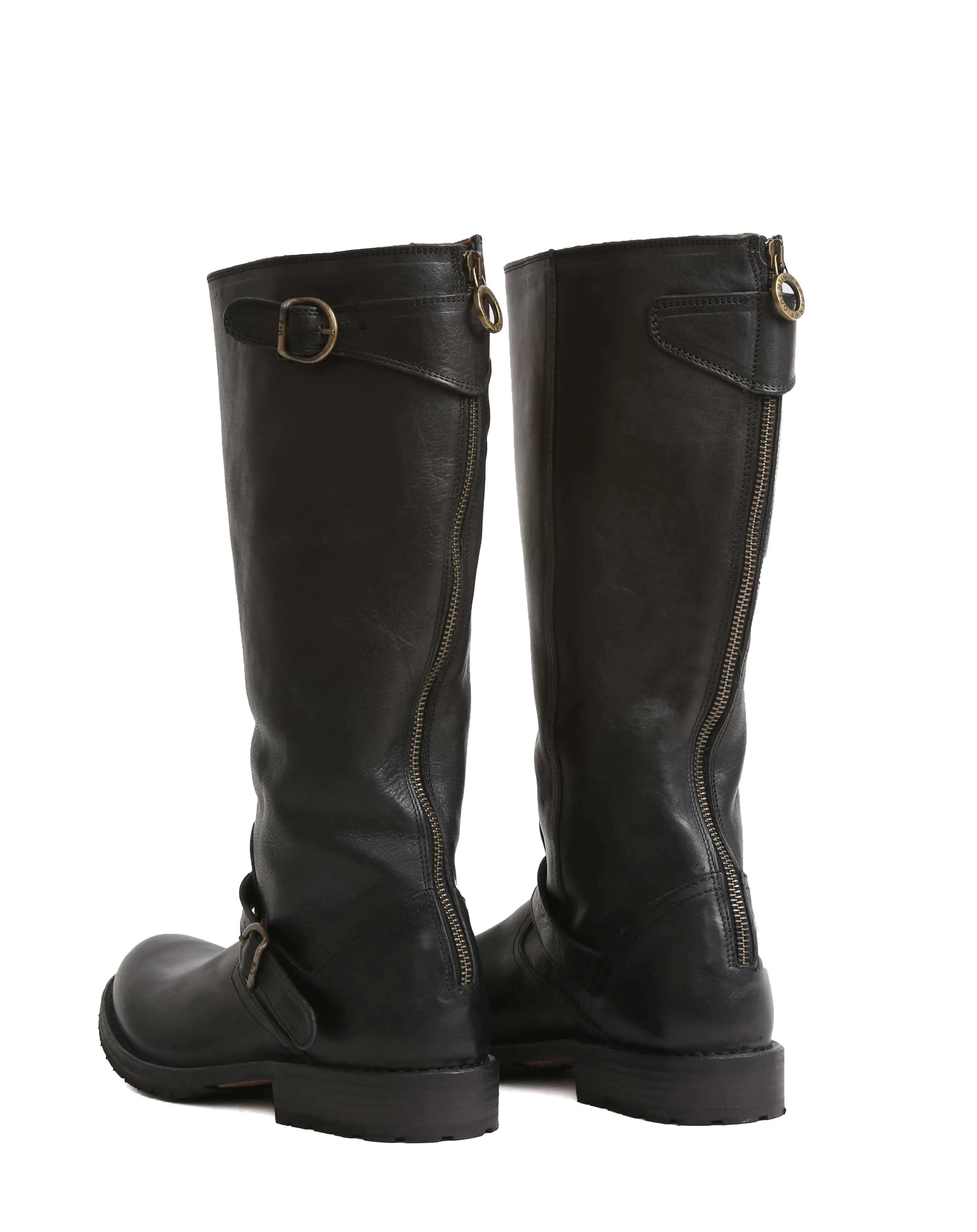 EPRIL Black Leather Tall Boots