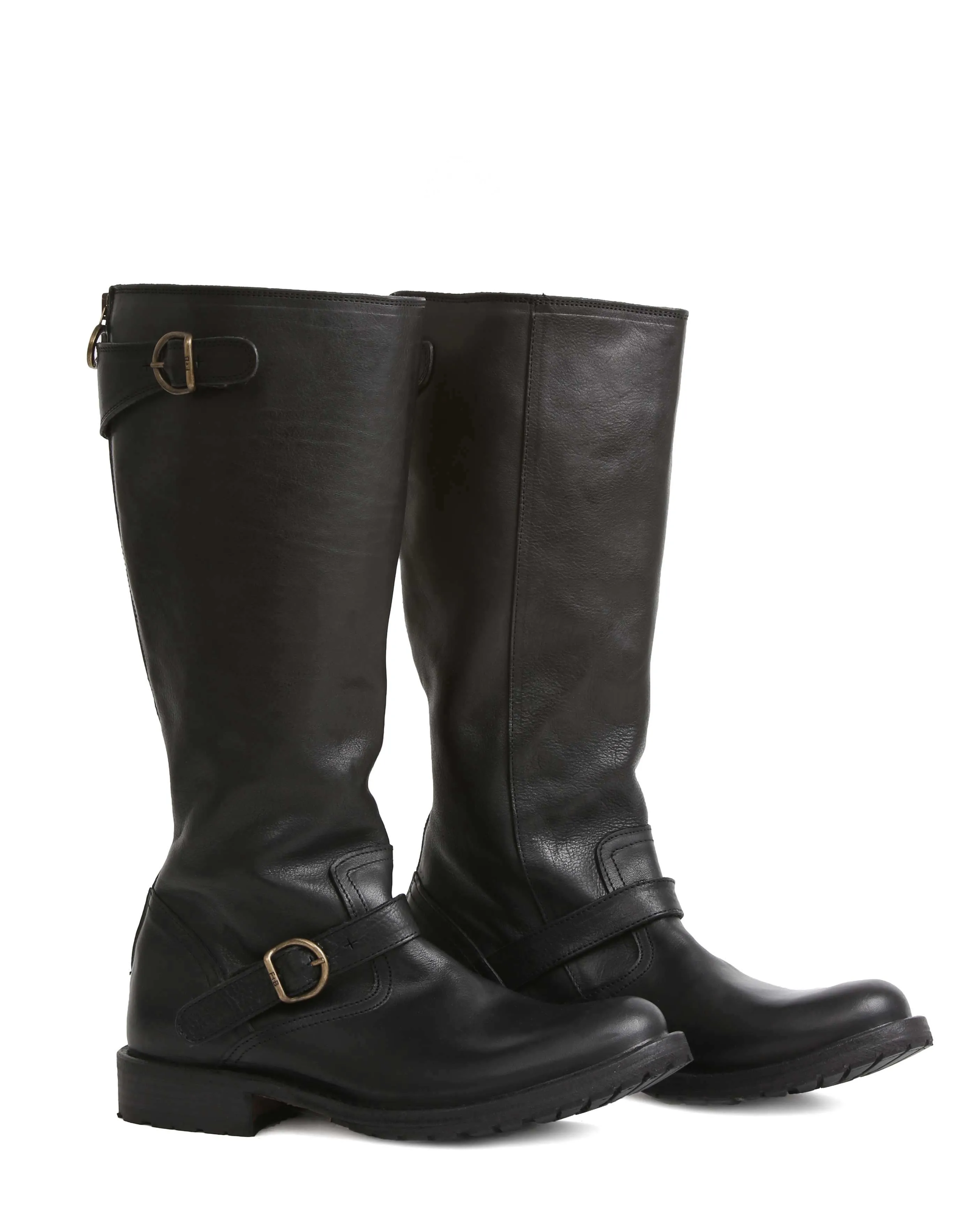 EPRIL Black Leather Tall Boots