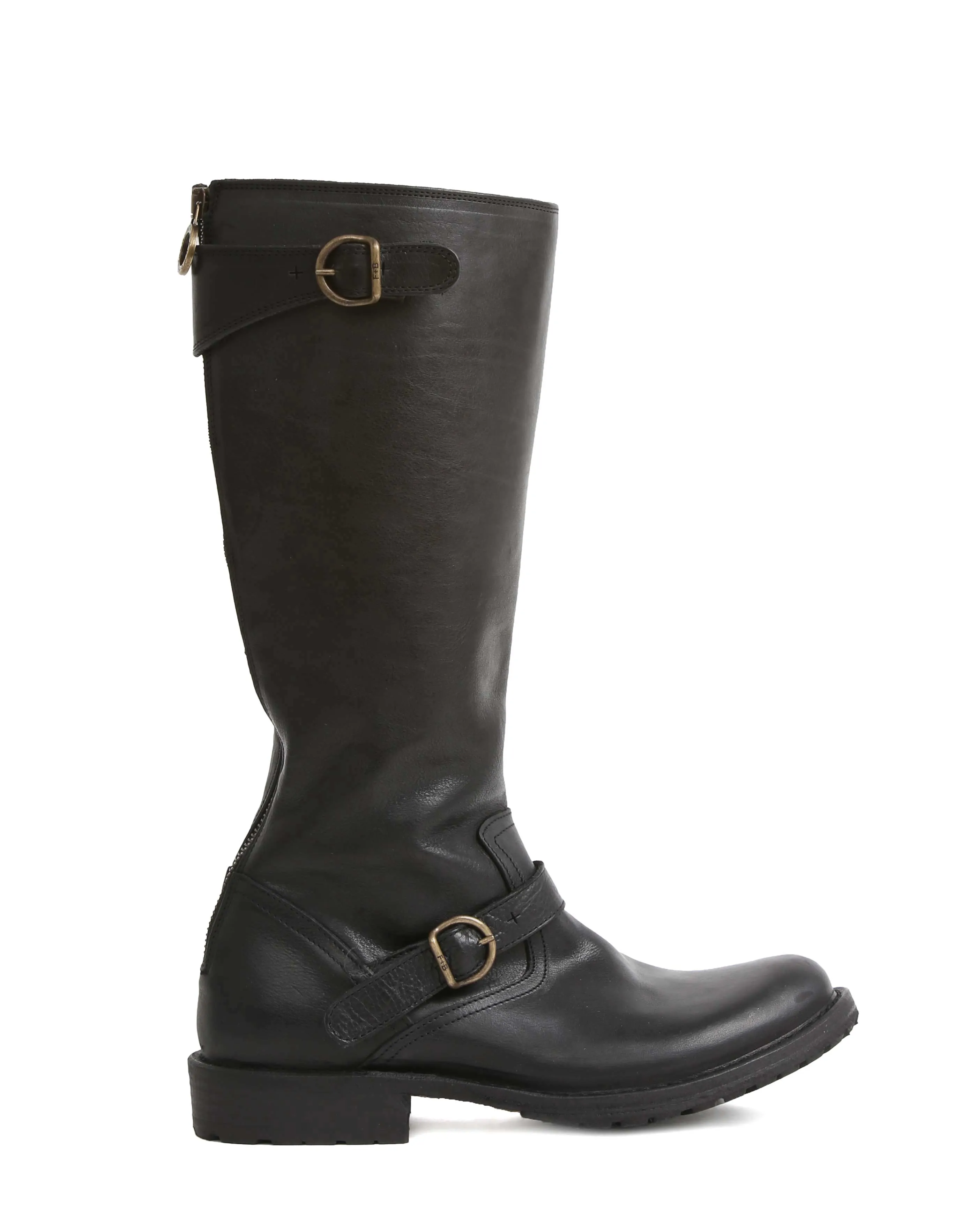 EPRIL Black Leather Tall Boots