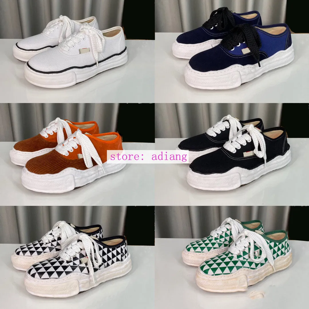 fabric patchwork casual shoes lace up flats fashion women 35-40 men39-45 2023 new