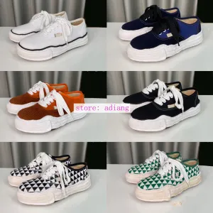 fabric patchwork casual shoes lace up flats fashion women 35-40 men39-45 2023 new