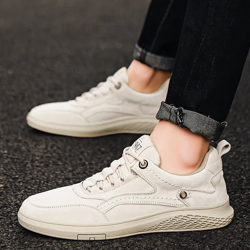 Fashion Genuine Leather Loafers Oxfords Men Sneakers