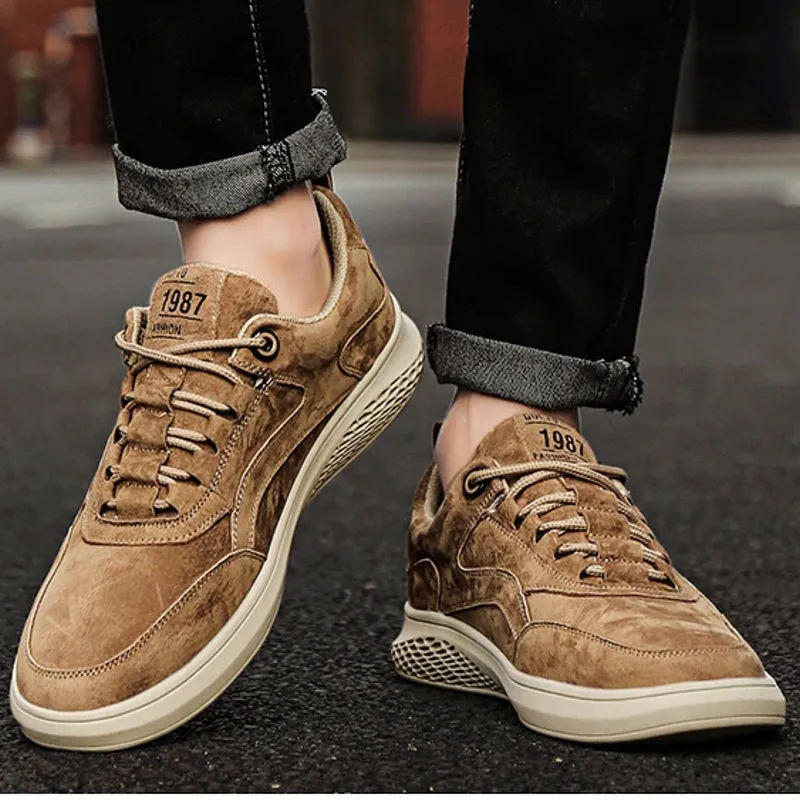 Fashion Genuine Leather Loafers Oxfords Men Sneakers