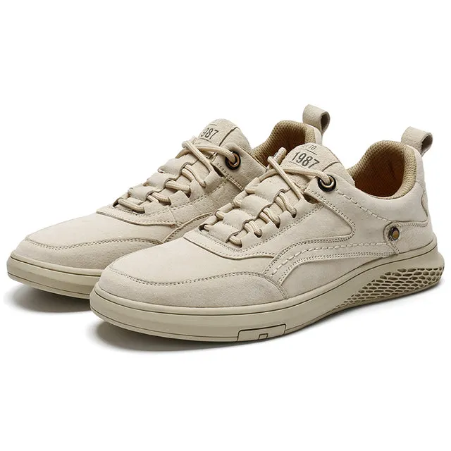 Fashion Genuine Leather Loafers Oxfords Men Sneakers