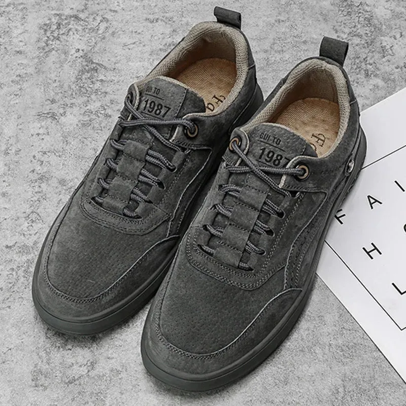 Fashion Genuine Leather Loafers Oxfords Men Sneakers