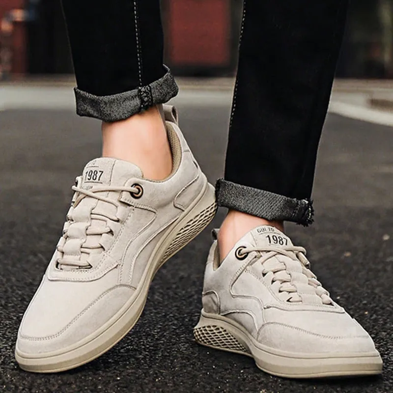 Fashion Genuine Leather Loafers Oxfords Men Sneakers