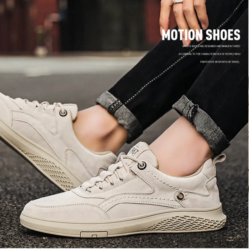 Fashion Genuine Leather Loafers Oxfords Men Sneakers