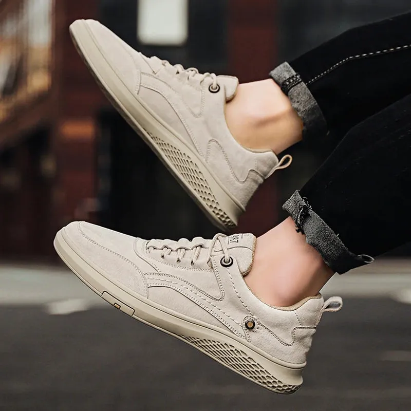 Fashion Genuine Leather Loafers Oxfords Men Sneakers