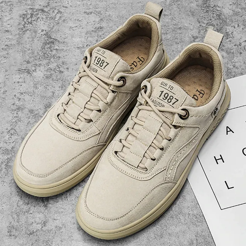 Fashion Genuine Leather Loafers Oxfords Men Sneakers