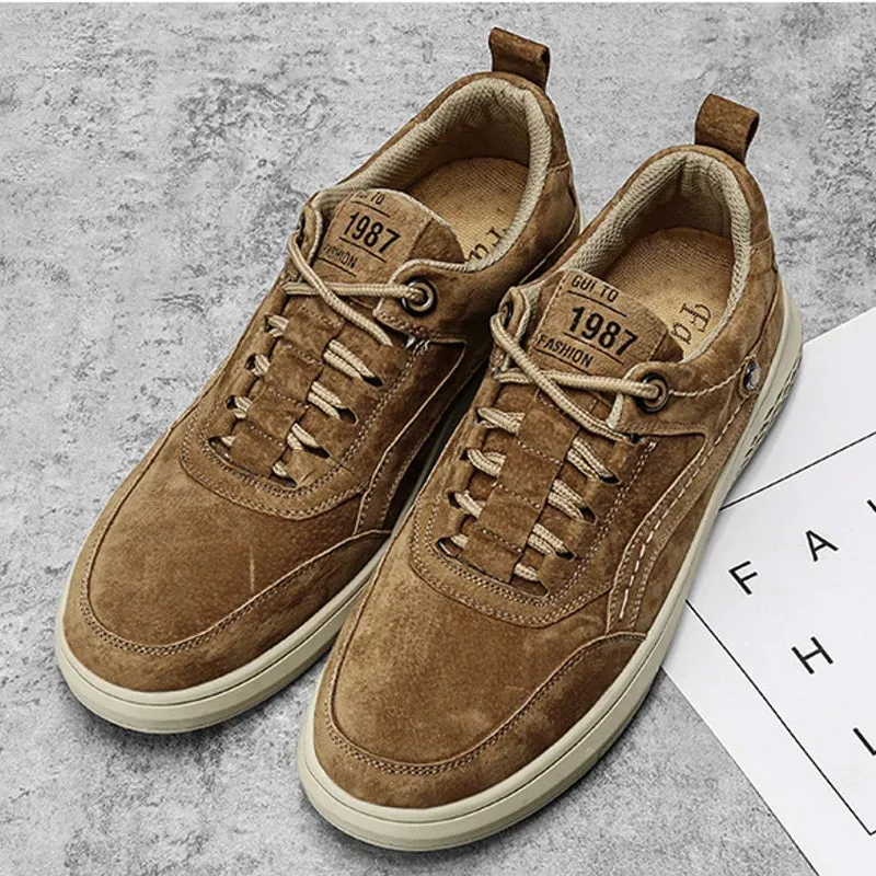 Fashion Genuine Leather Loafers Oxfords Men Sneakers