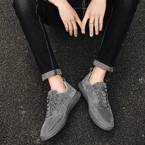Fashion Genuine Leather Loafers Oxfords Men Sneakers