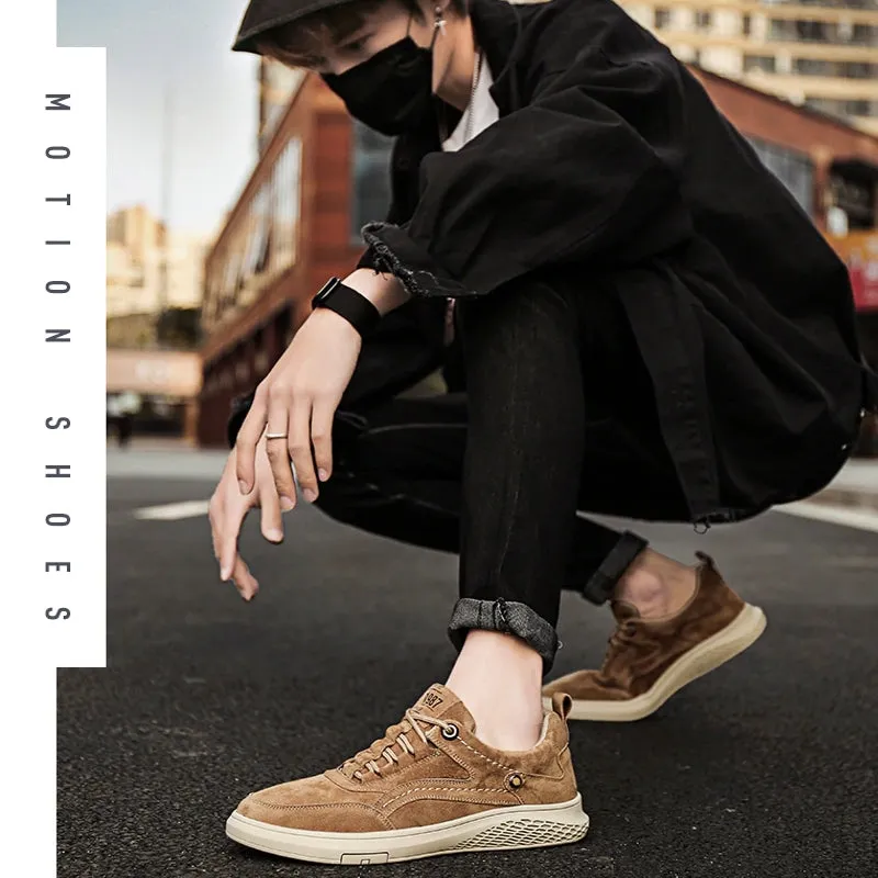 Fashion Genuine Leather Loafers Oxfords Men Sneakers