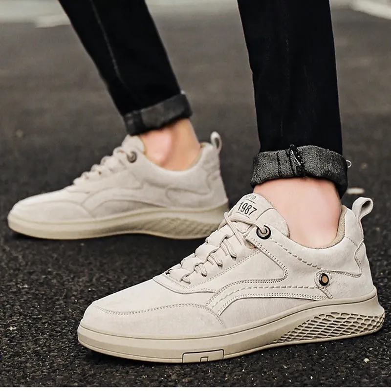 Fashion Genuine Leather Loafers Oxfords Men Sneakers
