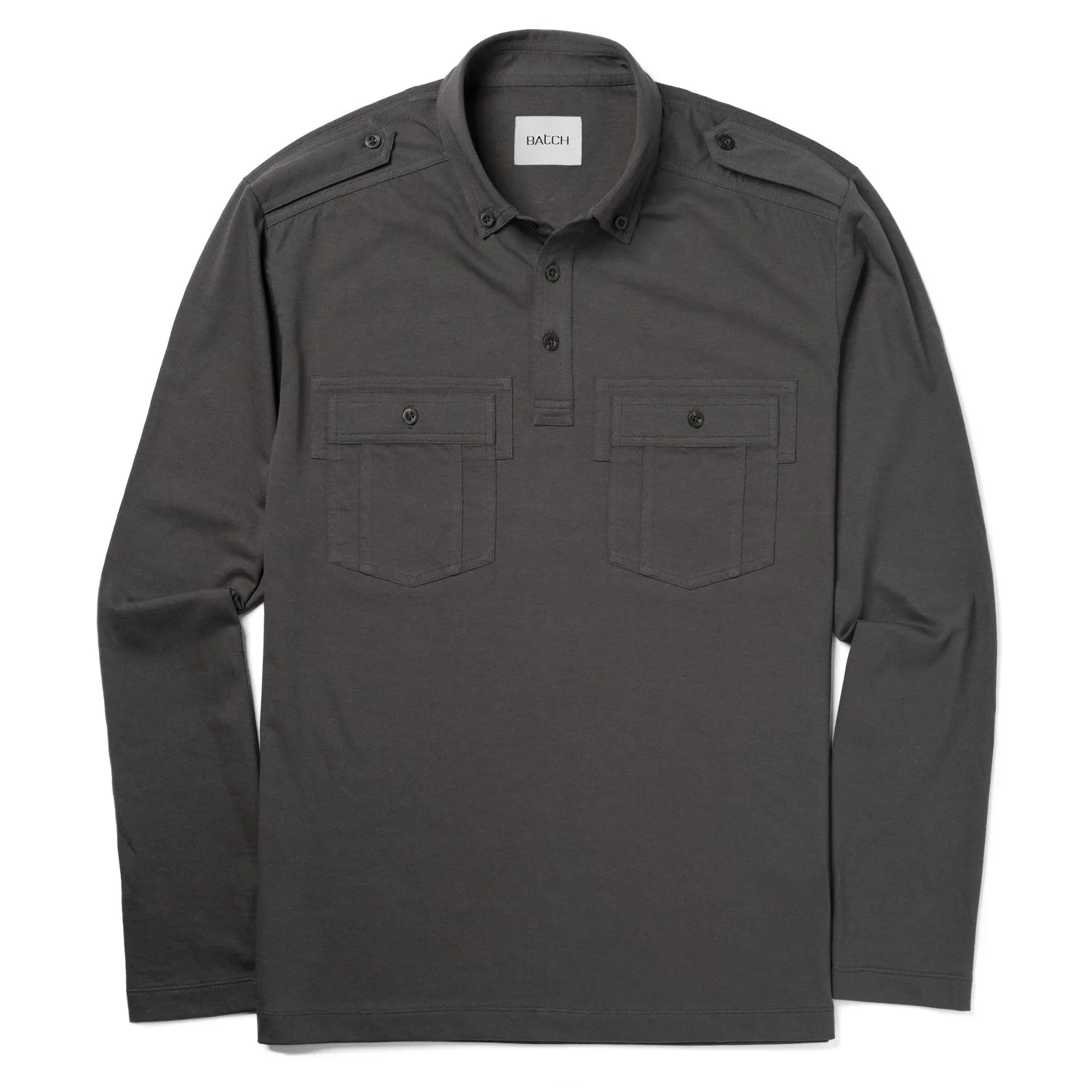 Finisher Polo Shirt –  Slate Gray Cotton Jersey