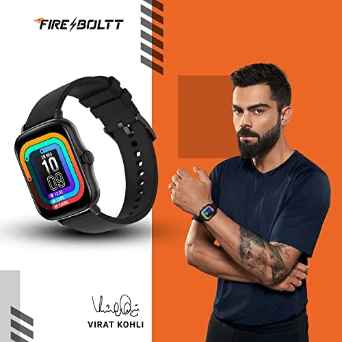 Fire-Boltt Beast SpO2 1.69” Industry’s Largest Display Size Full Touch Smart Watch with Blood Oxygen Monitoring, Heart Rate Monitor, Multiple Watch Faces & Long Battery Life (Black)