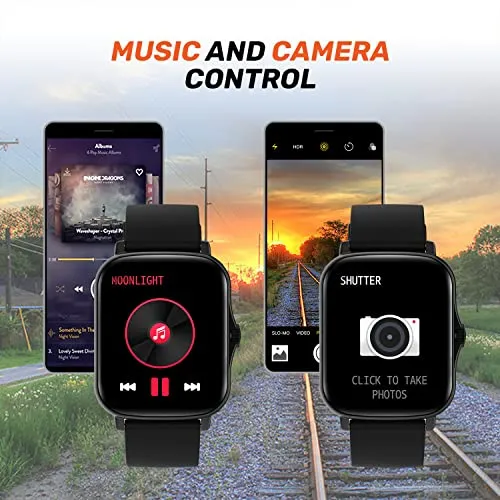 Fire-Boltt Beast SpO2 1.69” Industry’s Largest Display Size Full Touch Smart Watch with Blood Oxygen Monitoring, Heart Rate Monitor, Multiple Watch Faces & Long Battery Life (Black)