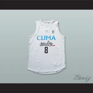 Fortitudo Bologna 8 White Basketball Jersey