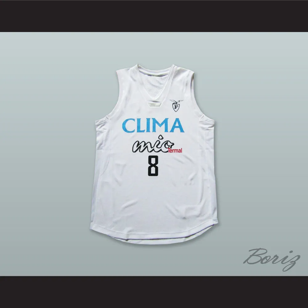 Fortitudo Bologna 8 White Basketball Jersey