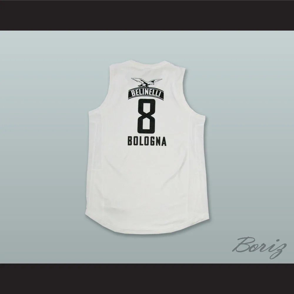 Fortitudo Bologna 8 White Basketball Jersey