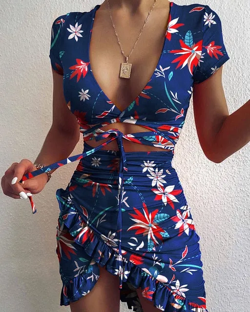 Graphic Print Mini Dress