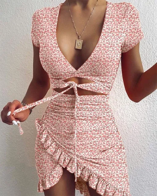 Graphic Print Mini Dress