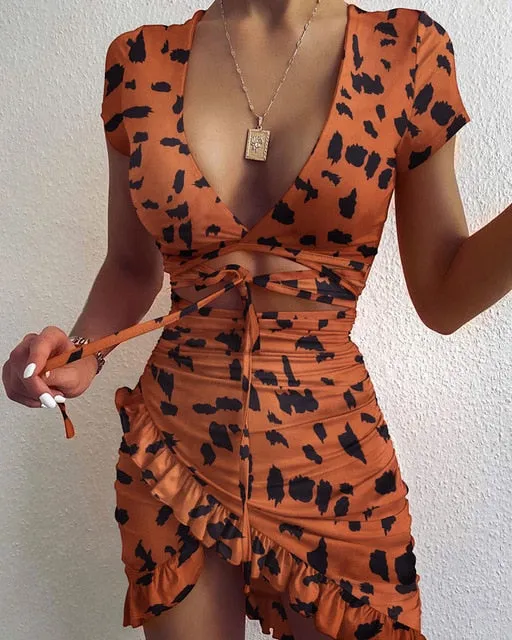 Graphic Print Mini Dress