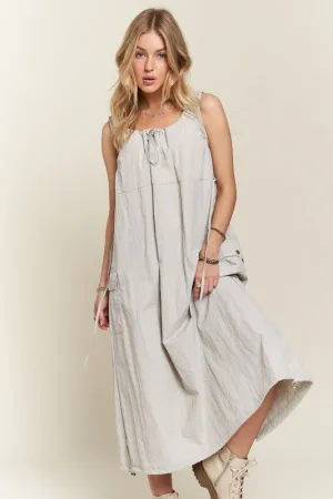 Hazel Blues® |  ADORA Drawstring Slit Back Cargo Dress
