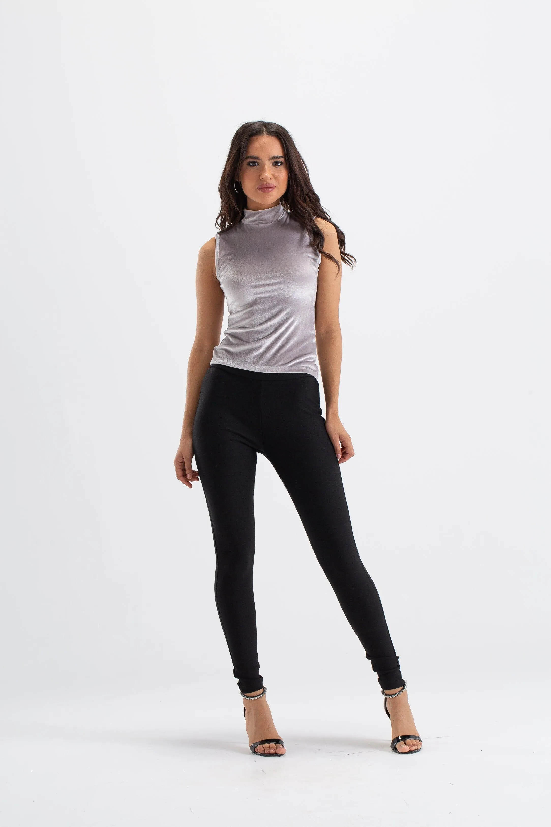 High Neck Sleeveless Top