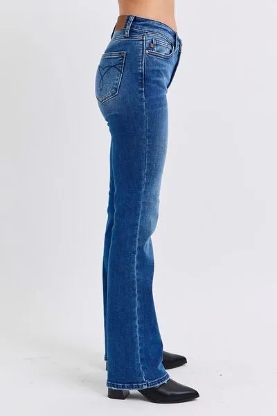 Judy Blue Full Size Run Mid-Rise Bootcut Jeans with Thermal Lining ONLINE EXCLUSIVE