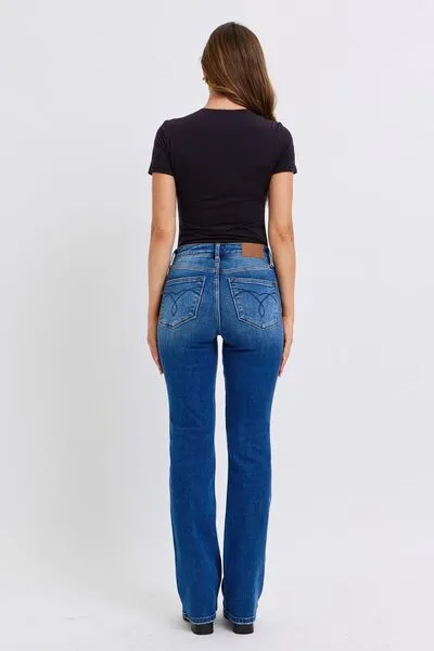 Judy Blue Full Size Run Mid-Rise Bootcut Jeans with Thermal Lining ONLINE EXCLUSIVE
