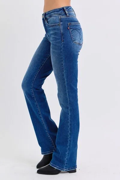 Judy Blue Full Size Run Mid-Rise Bootcut Jeans with Thermal Lining ONLINE EXCLUSIVE