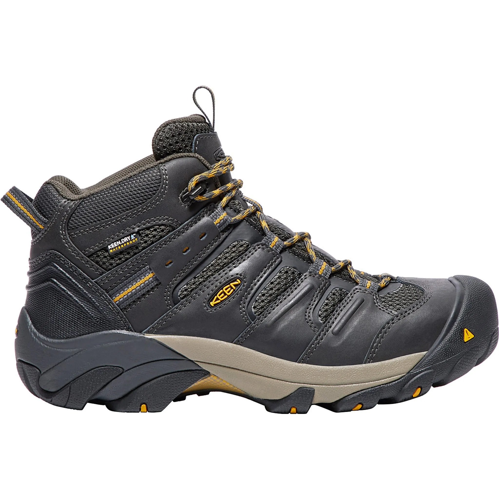 KEEN Utility Men's Lansing Mid Steel Toe WP Work Boot- Raven - 1018079