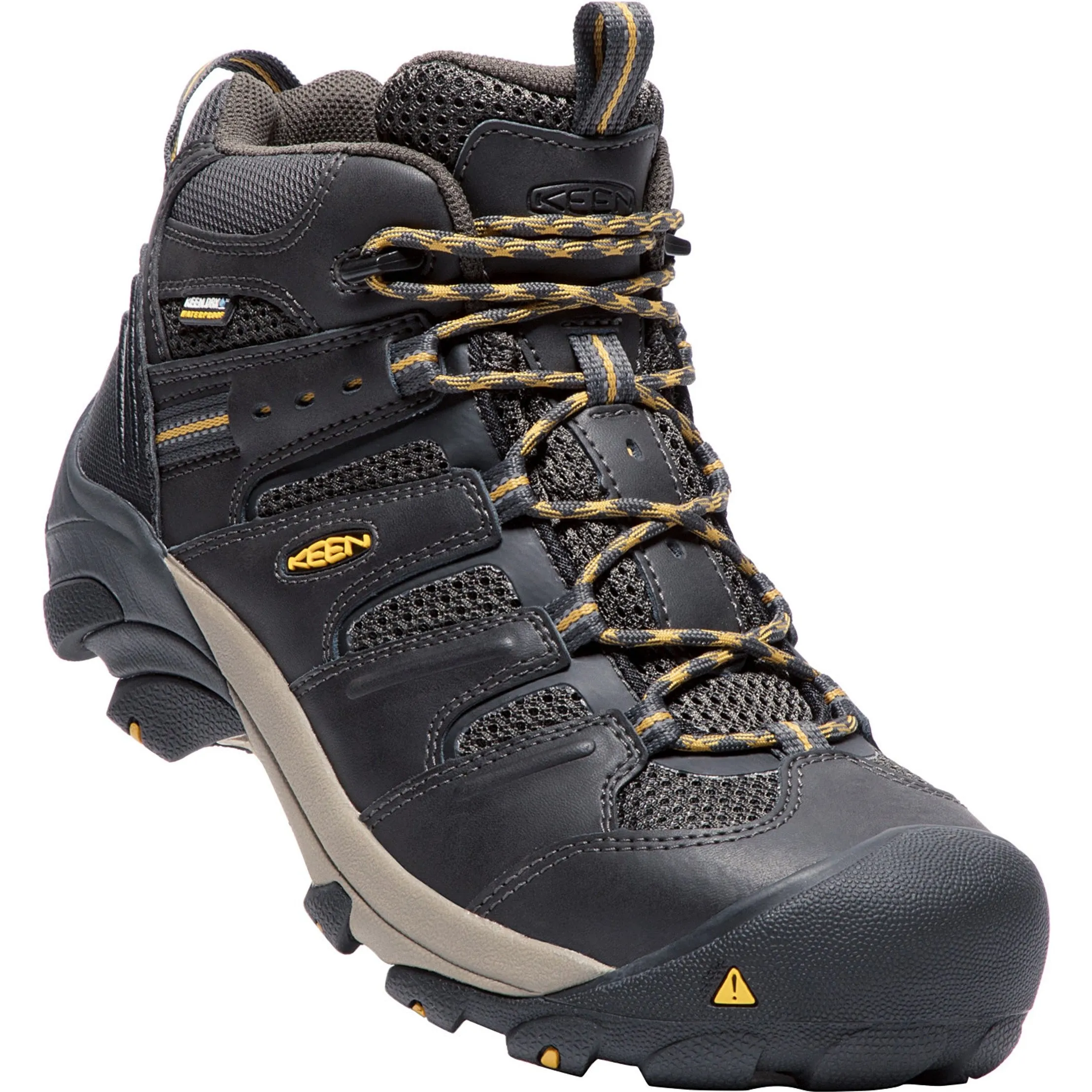 KEEN Utility Men's Lansing Mid Steel Toe WP Work Boot- Raven - 1018079