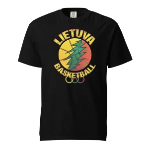 Lietuva Basketball - Europe-Based Men/Women Unisex Soft-Washed Comfort Cotton Short Sleeve T-Shirt