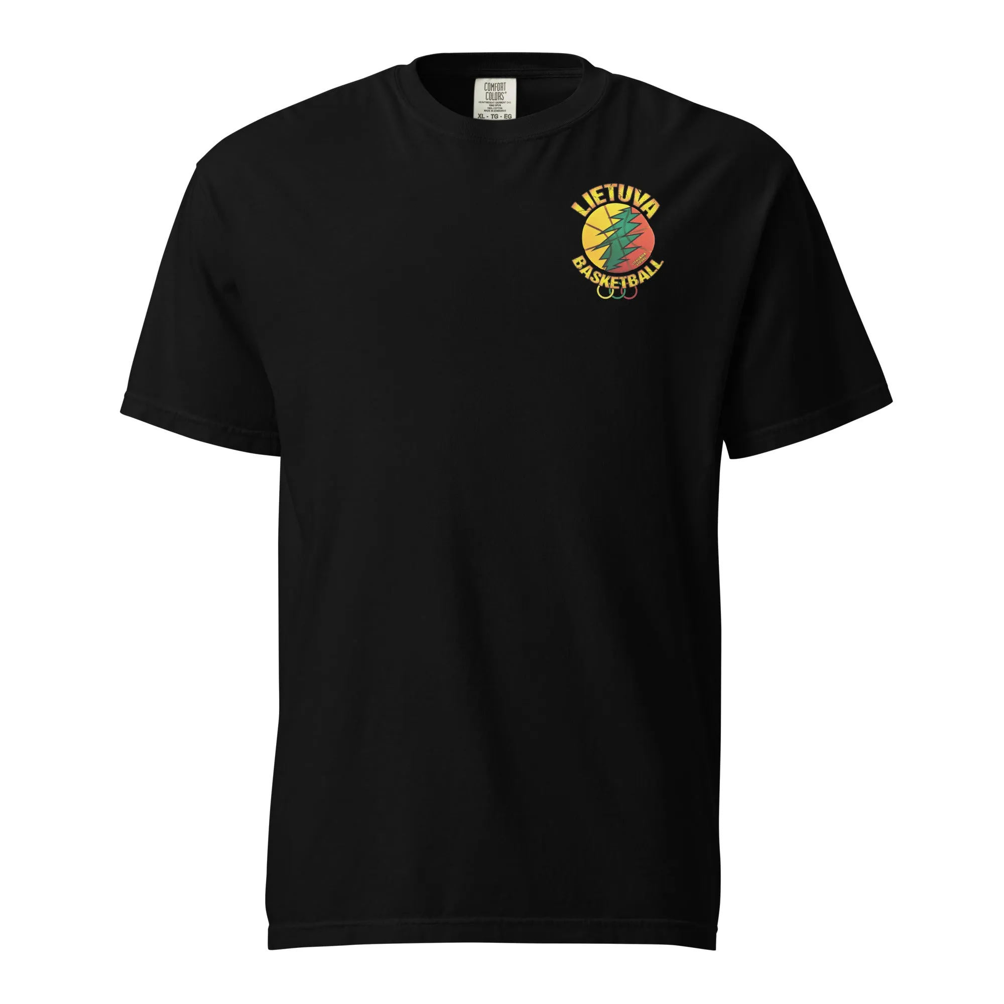 Lietuva Basketball (LC) - Europe-Based Men/Women Unisex Soft-Washed Comfort Cotton Short Sleeve T-Shirt
