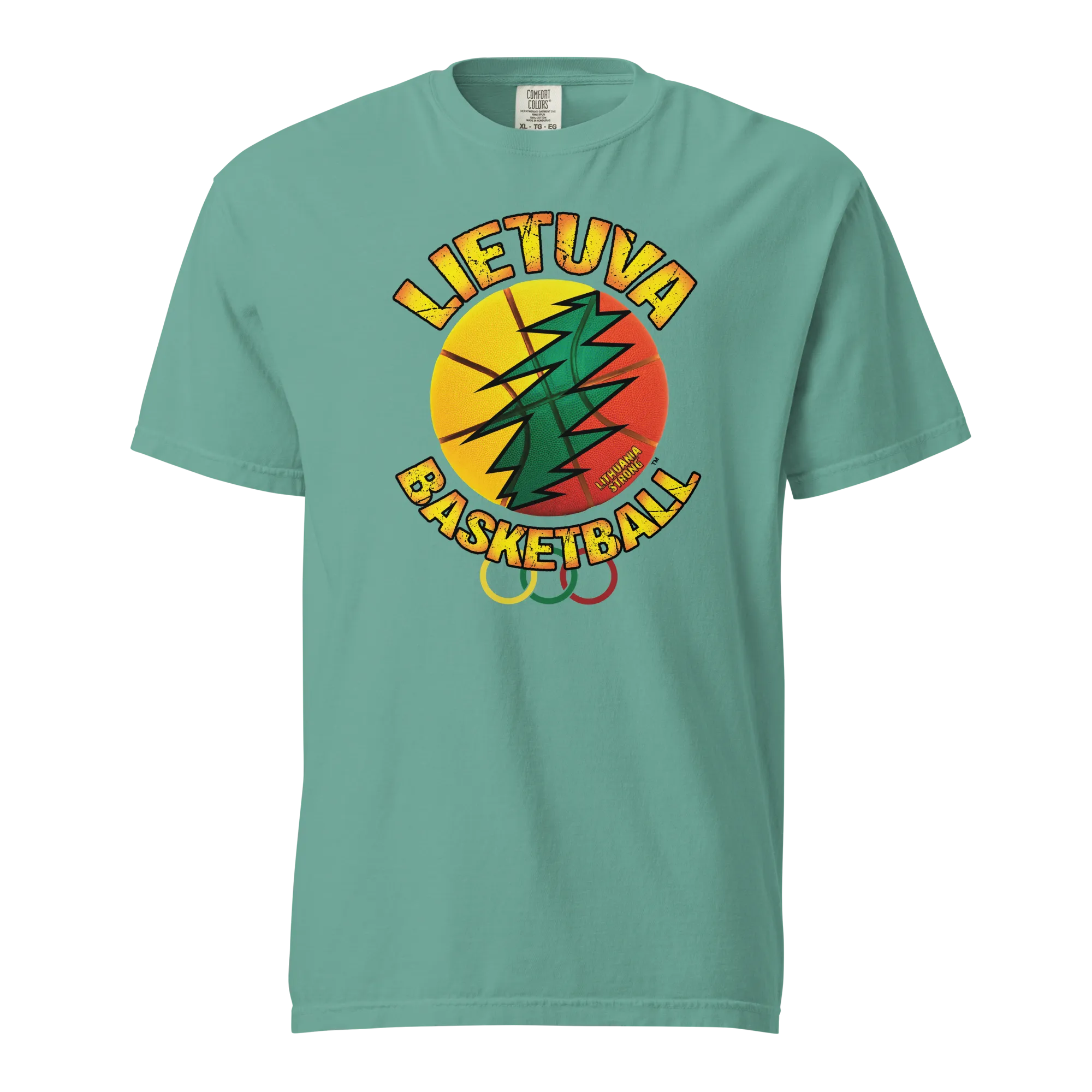 Lietuva Basketball - Men/Women Unisex Soft-Washed Comfort Cotton Short Sleeve T-Shirt