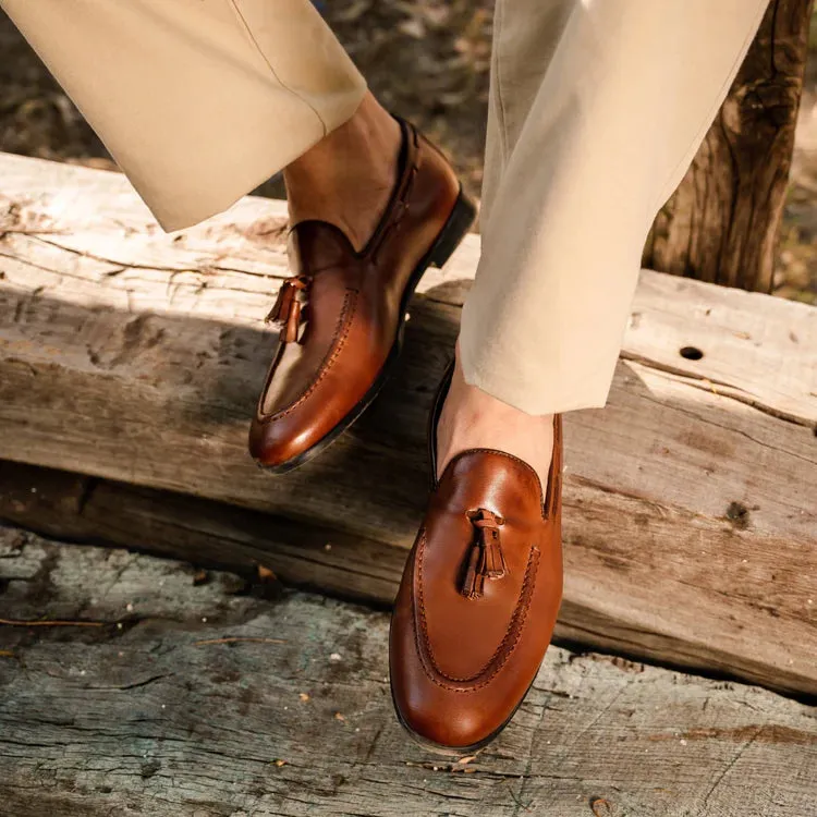Loafers with Leather Bow - Leather