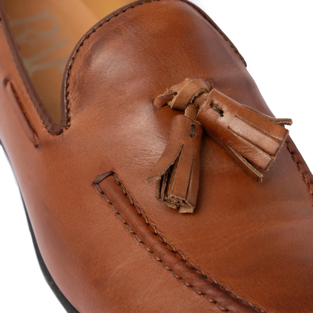 Loafers with Leather Bow - Leather