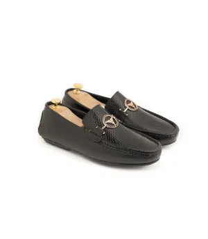 Luminous Black Leather Shoes