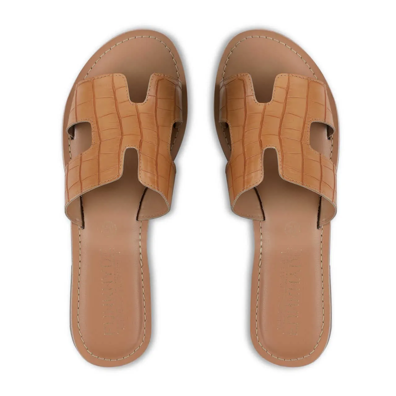 Mayna Tan Textured Slipons