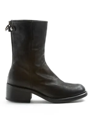 MENNY Black Leather Boots