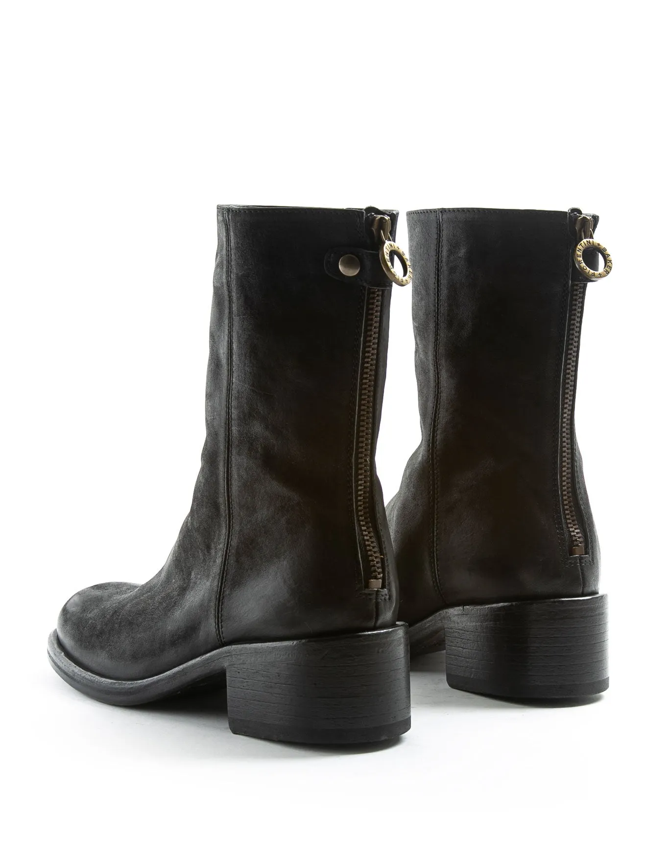 MENNY Black Leather Boots