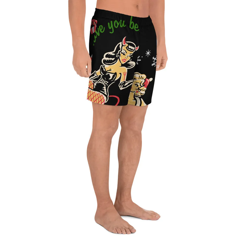 Men's Christmas Athletic Long Shorts